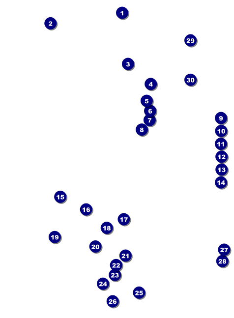 Circle Gala Invitation Front Field Markers