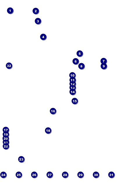 Class Reunion Mascot Red Logo Poster Front Field Markers