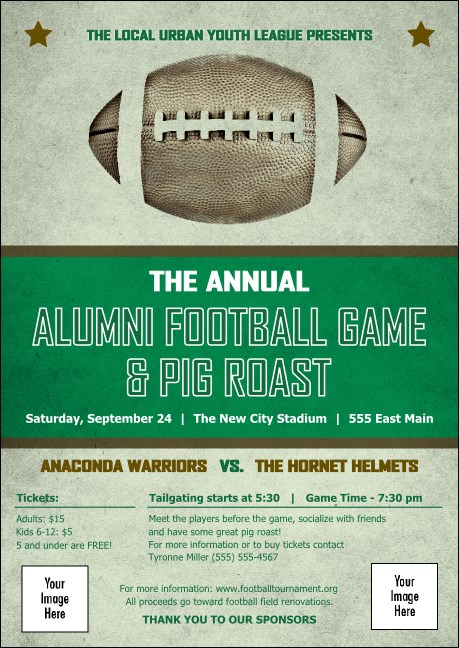 Football Green Postcard Product Front