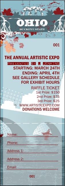 Ohio Raffle Ticket Product Front
