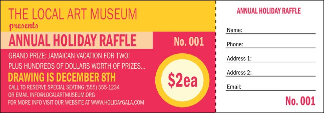 Circle Gala Raffle Ticket Product Front