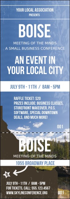 Boise 2 Raffle Ticket Product Front
