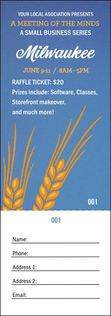 Milwaukee 2 Raffle Ticket