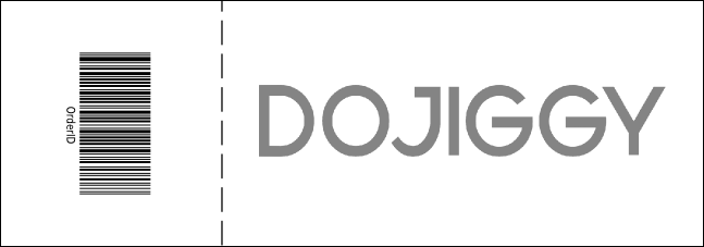 Christmas Black and White Raffle Ticket 001 Product Back