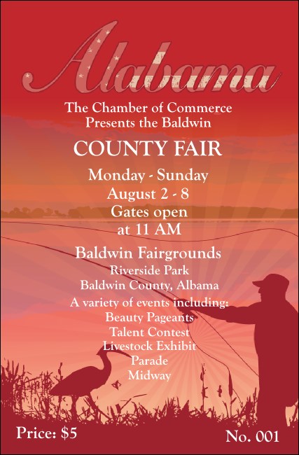 Alabama Drink Ticket Product Front