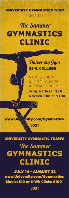 Gymnastics Event Ticket Product Front