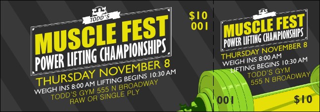 Power Lifting Event Ticket Product Front