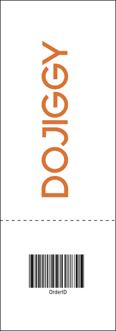 Fall Cut Paper Raffle Ticket Product Back