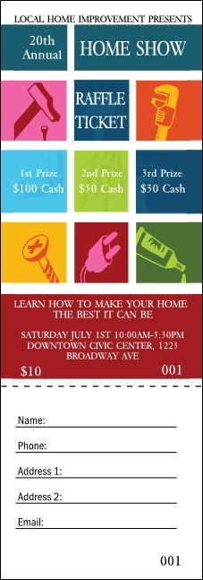 Home Show Raffle Ticket