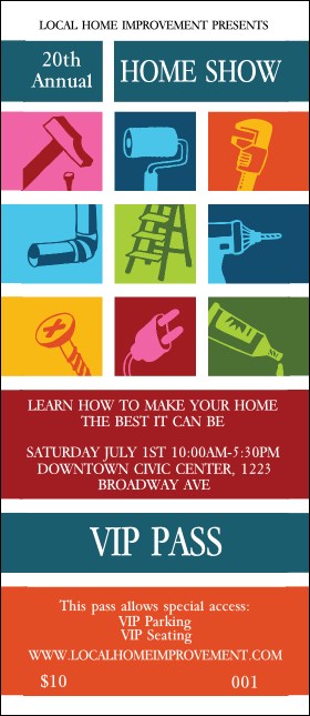 Home Show VIP Pass Product Front