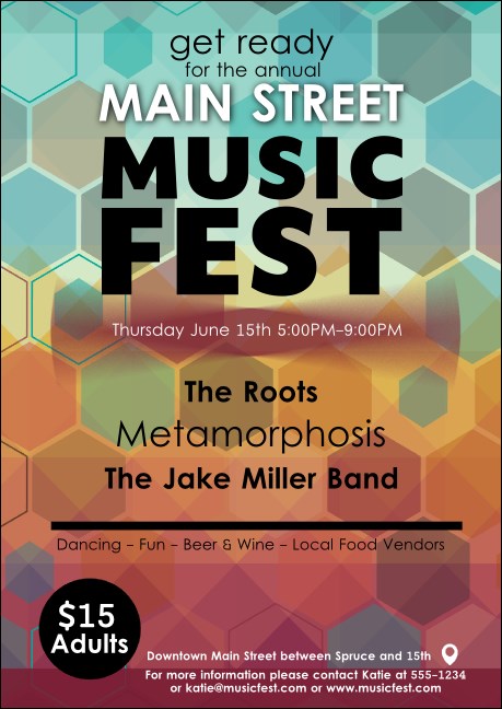 Music Festival Postcard Product Front