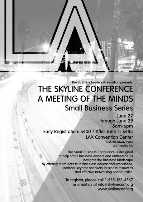 Los Angeles Club Flyer (Black and white)