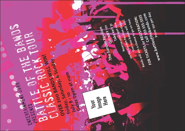 Rock Concert Pink Club Flyer Product Front