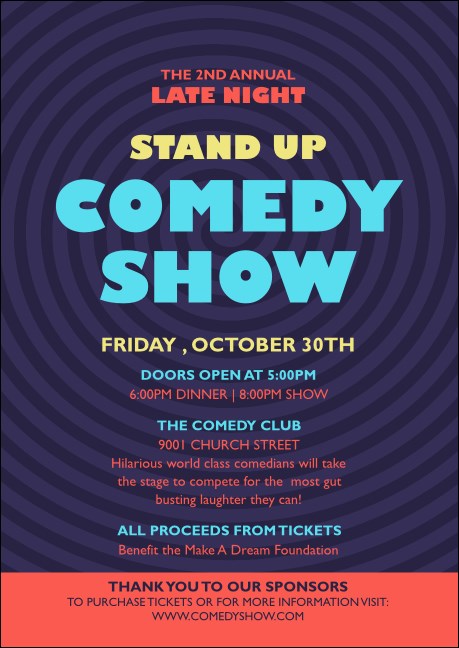 Comedy Spirals Club Flyer Product Front