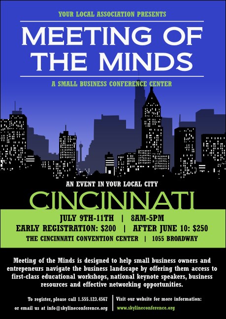Cincinnati Skyline Club Flyer Product Front