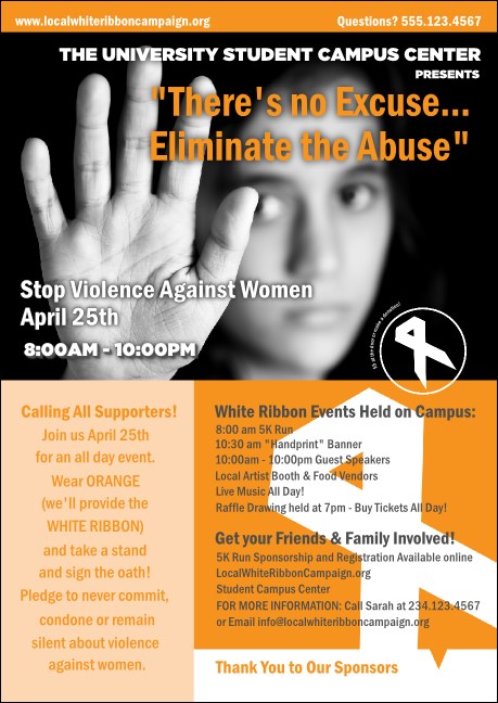 White Ribbon Photo Club Flyer Product Front