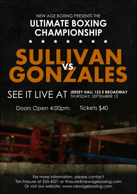 Boxing Club Flyer Product Front